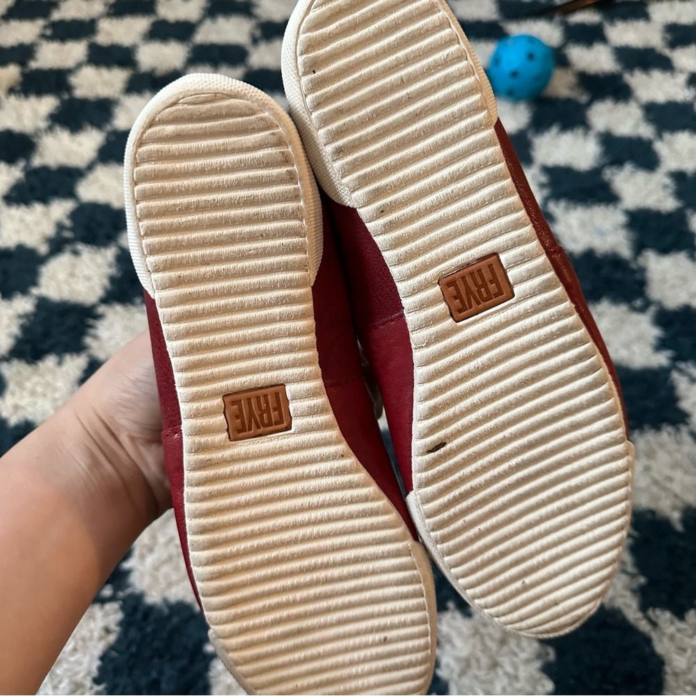 Frye Red Leather Slip-On Shoes - Picture 4 of 5